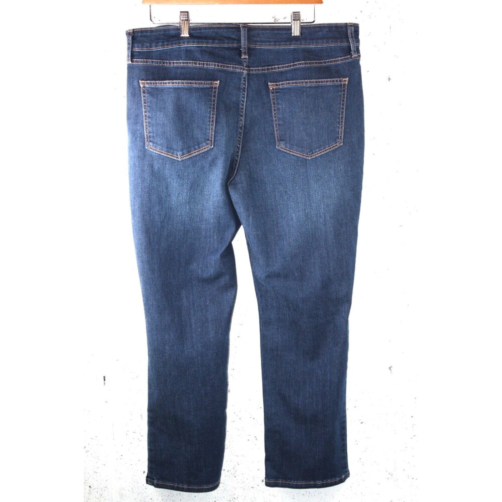 St Johns Bay Blue Jeans Womens sz16P Dark Wash Stretch Denim Casual Hi Rise - Picture 3 of 11